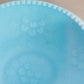 Vintage Fenton Matte Blue Glass Cherry Chain Orange Tree Bowl