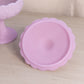 Vintage Fenton Matte Lavender Glass Water Lily Lidded Compote