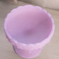 Vintage Fenton Matte Lavender Glass Water Lily Lidded Compote