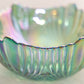 Fenton Medium Beauty Green Iridescent Glass Bowl