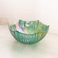 Fenton Medium Beauty Green Iridescent Glass Bowl