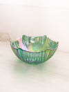 Fenton Medium Beauty Green Iridescent Glass Bowl