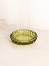 Vintage Fenton Medium Circular Green Glass Hobnail Ashtray Dish