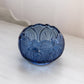 Vintage Fenton Medium Dark Blue Glass Regency Cupped Bowl