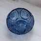 Vintage Fenton Medium Dark Blue Glass Regency Cupped Bowl