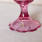 Vintage Fenton Medium Dark Pink Glass Candleholder