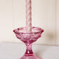 Vintage Fenton Medium Dark Pink Glass Candleholder