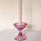 Vintage Fenton Medium Dark Pink Glass Candleholder