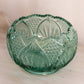 Vintage Fenton Medium Green Glass Regency Cupped Bowl