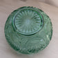 Vintage Fenton Medium Green Glass Regency Cupped Bowl