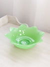Vintage Fenton Medium Green Jadeite Glass Flower Bowl