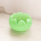 Vintage Fenton Medium Green Jadeite Glass Flower Cupped Bowl