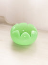 Vintage Fenton Medium Green Jadeite Glass Flower Cupped Bowl