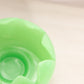 Vintage Fenton Medium Green Jadeite Glass Flower Cupped Bowl