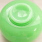 Vintage Fenton Medium Green Jadeite Glass Flower Cupped Bowl
