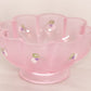 Vintage Fenton Medium Light Pink Hand Painted Floral Glass Bowl