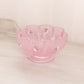 Vintage Fenton Medium Light Pink Hand Painted Floral Glass Bowl