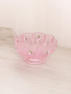Vintage Fenton Medium Light Pink Hand Painted Floral Glass Bowl