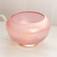 Vintage Fenton Medium Pink Iridescent Stretch Glass Footed Bowl
