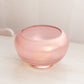 Vintage Fenton Medium Pink Iridescent Stretch Glass Footed Bowl