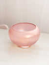 Vintage Fenton Medium Pink Iridescent Stretch Glass Footed Bowl