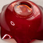 Vintage Fenton Medium Red Amberina Glass Flower Bowl (Glows)