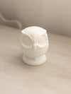 Vintage Fenton Milk Glass Owl Lidded Jewelry/Ring Holder