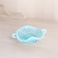 Vintage Fenton Mini Blue Opalescent Glass Hobnail Dish with 2 Handles
