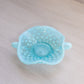 Vintage Fenton Mini Blue Opalescent Glass Hobnail Dish with 2 Handles