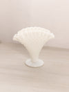 Vintage Fenton Mini White Milk Glass Hobnail Fan Vase