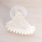 Vintage Fenton Mini White Opalescent Glass Hobnail Fan Vase