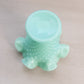 Vintage Fenton Mint Green Milk Glass Hobnail Mini Cone Shaped Vase