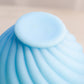 Vintage Fenton Mist Blue Satin Matte Glass Swirl Vase