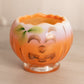 Vintage Fenton Painted Small Cupped Pumpkin Bowl