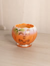 Vintage Fenton Painted Small Cupped Pumpkin Bowl