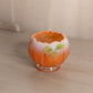 Vintage Fenton Painted Small Cupped Pumpkin Bowl