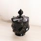 Vintage Fenton Paisley Black Glass Lidded Dish