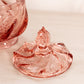 Vintage Fenton Paisley Light Pink Glass Lidded Dish