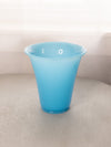 Vintage Fenton Pekin Blue Glass Flared Vase