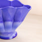 Vintage Fenton Periwinkle Blue Slag Glass Fan Vase