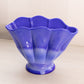 Vintage Fenton Periwinkle Blue Slag Glass Fan Vase