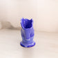 Vintage Fenton Periwinkle Blue Slag Glass Fan Vase