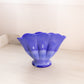 Vintage Fenton Periwinkle Blue Slag Glass Fan Vase