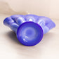 Vintage Fenton Periwinkle Blue Slag Glass Fan Vase