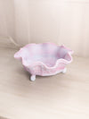 Vintage Fenton Pink and Blue Burmese Satin Glass Butterfly Bowl
