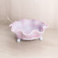 Vintage Fenton Pink and Blue Burmese Satin Glass Butterfly Bowl