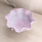 Vintage Fenton Pink and Blue Burmese Satin Glass Butterfly Bowl
