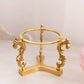 Vintage Fenton Pink Glass Lily of The Valley Bowl with Brass Stand
