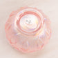 Vintage Fenton Pink Glass Lily of The Valley Bowl with Brass Stand