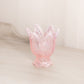 Vintage Fenton Pink Iridescent Glass 2-Way Floral Candleholder